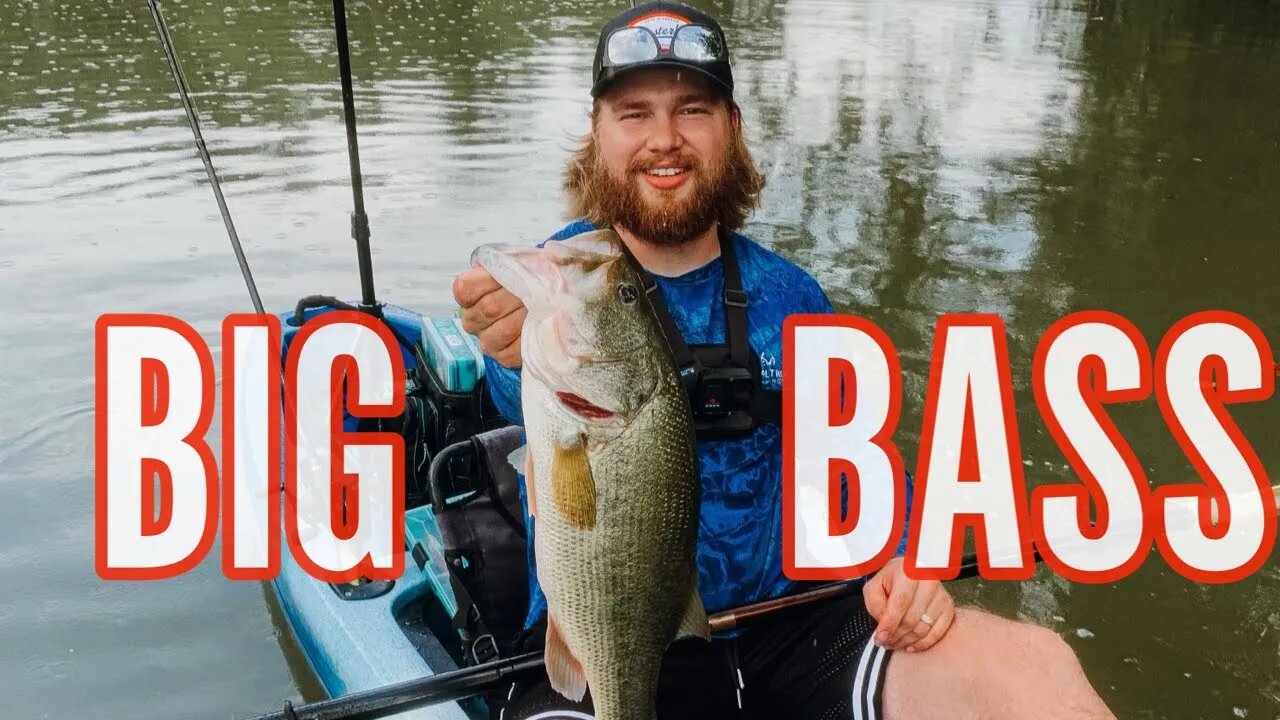 I caught a HUGE BASS on my new kayak!!