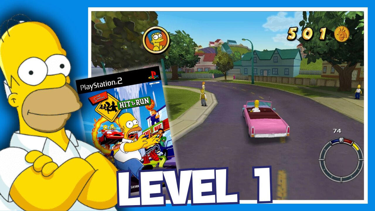 The Simpsons Hit And Run walkthrough - Level 1 - Homer Simpson