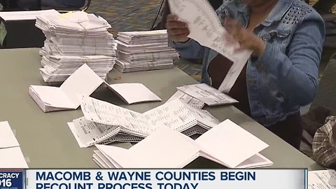 Presidential recount in Wayne and Macomb counties