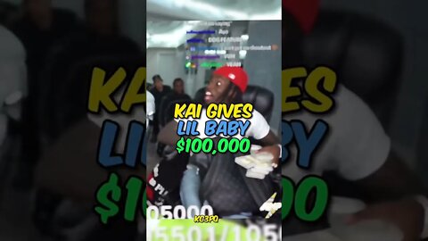 Kai gives Lil Baby $100000 Dollars #shorts #tiktok #kai #lilbaby