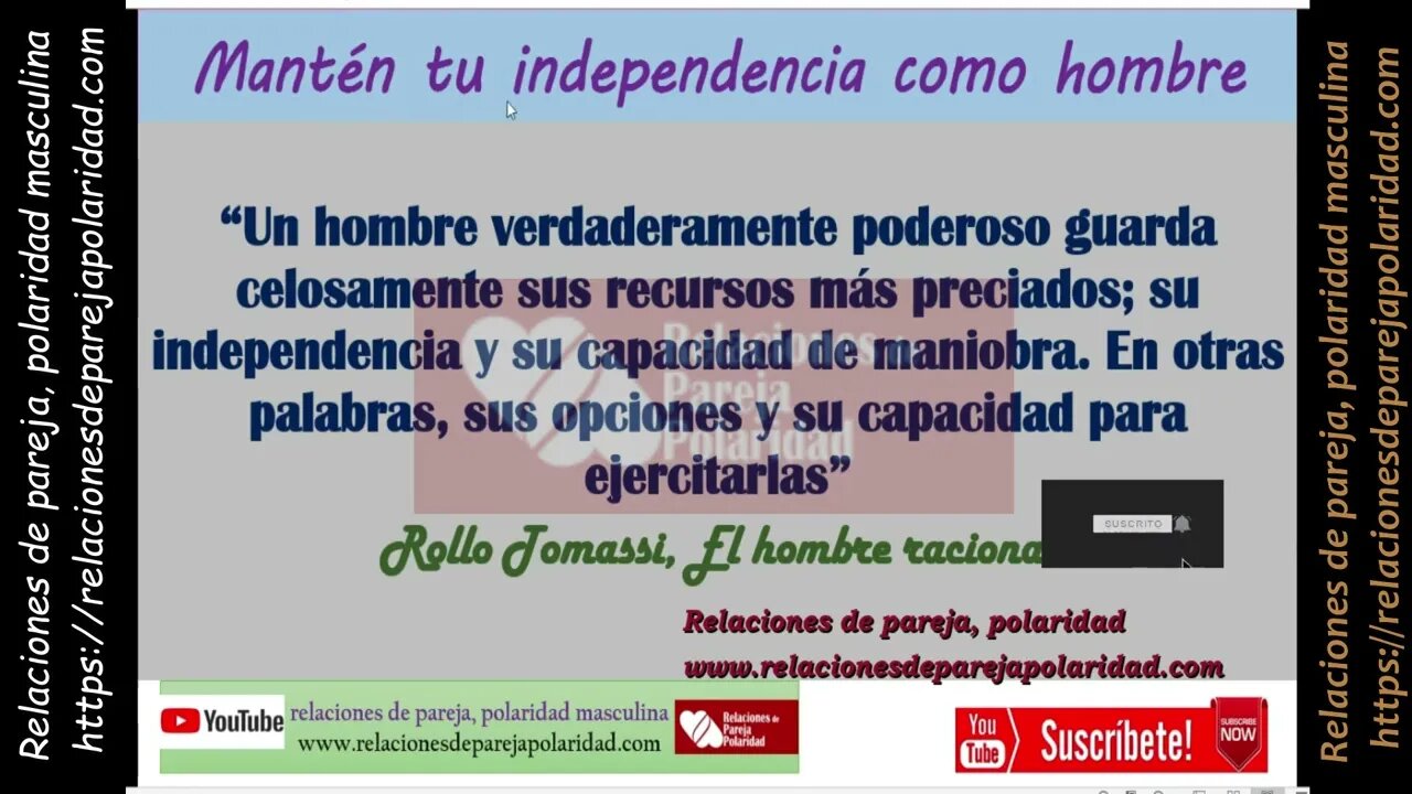 Mantén tu independencia como hombre no la dejes controlar tu vida - mejorado