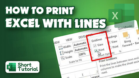 How to print Excel with lines