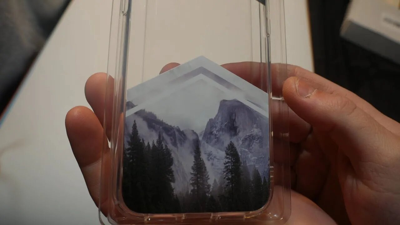 BICOL iPhone 11 Case,Forest Mountain Marble Pattern Clear Design Transparent Plastic Hard Back Case