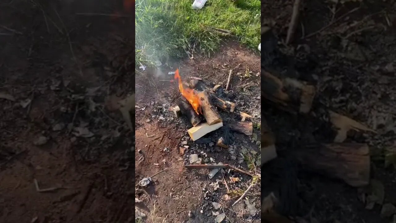 Getting a camp fire started