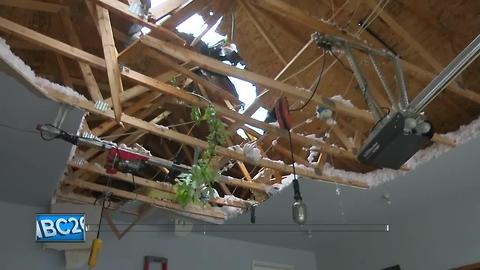 Clean-up in Brandon after storm