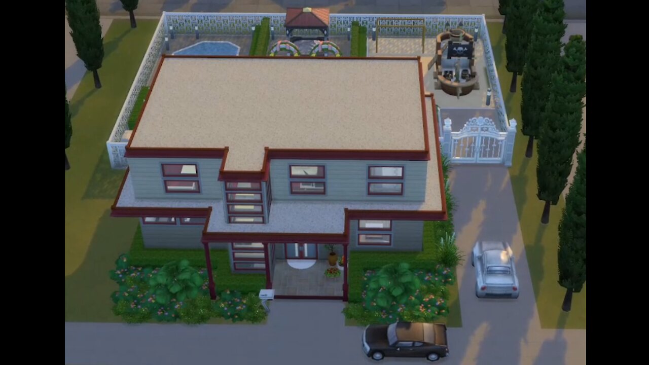 My modern sims 4 house with two Fire places!