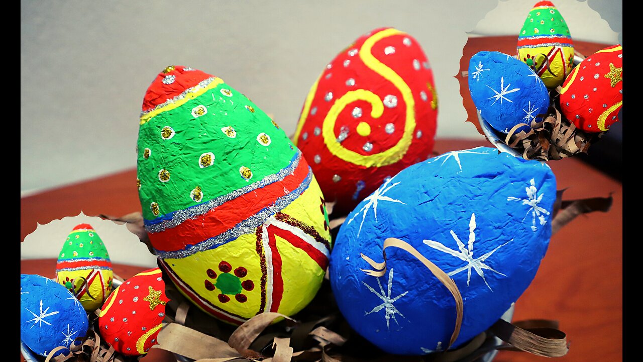 Easter Egg from tissue paper