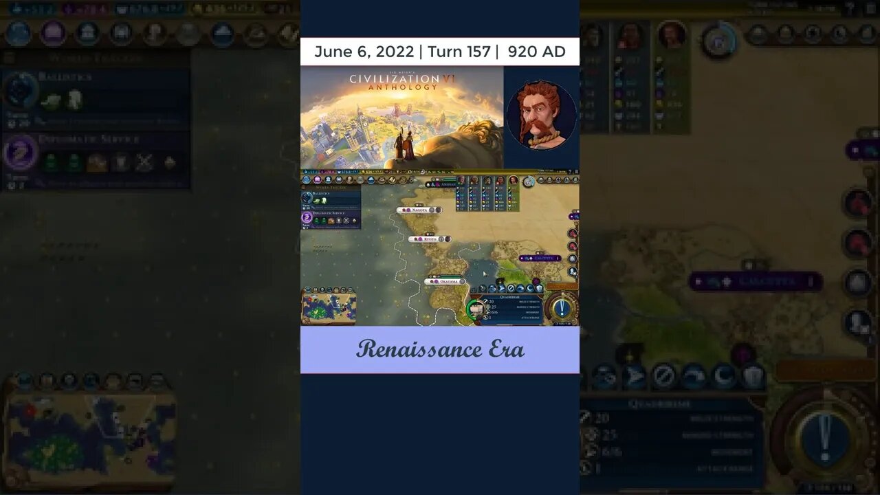 Daily Civ6 - TURN 157 - MASS MOBILIZATION OF UNITS!