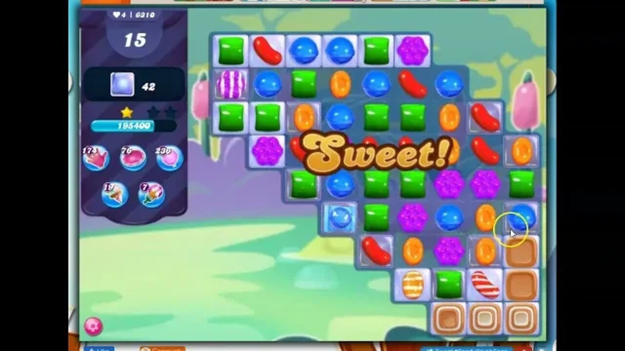 Candy Crush Level 6310 Talkthrough, 25 Moves 0 Boosters