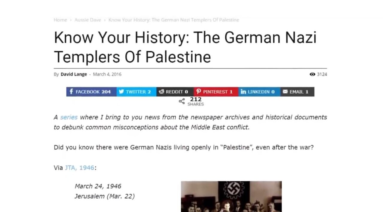 Zionist Nazi's, German Jews, Haavara Agreement, Templars, Palestine & Israel