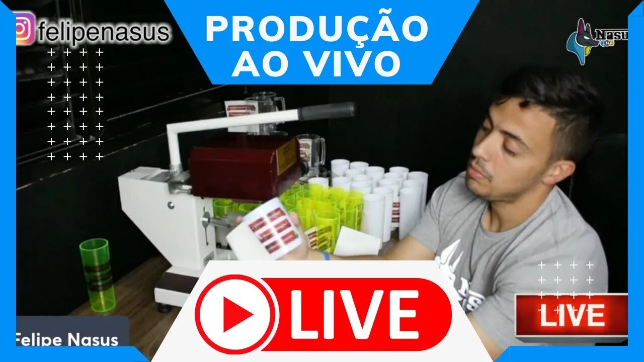 LIVE! Produção, estampa em long drink e canecas, REAL e na pratica!