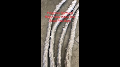 Polyurea Sprayed Rope now looks like Steel Reo Bars