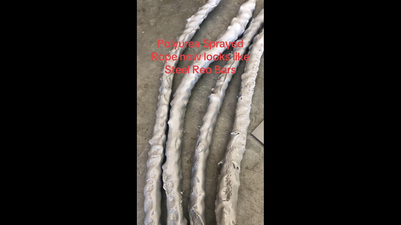 Polyurea Sprayed Rope now looks like Steel Reo Bars