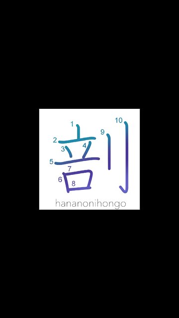 剖 - divide - Learn how to write Japanese Kanji 剖 - hananonihongo.com