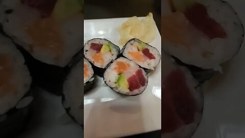 sushi 🍣 night #travel #clt #food #shorts