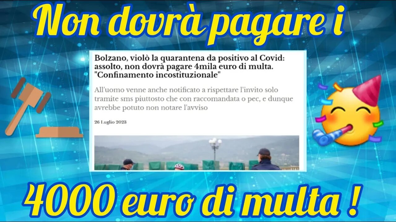 Violò la quarantena da positivo al Covid: ASSOLTO !