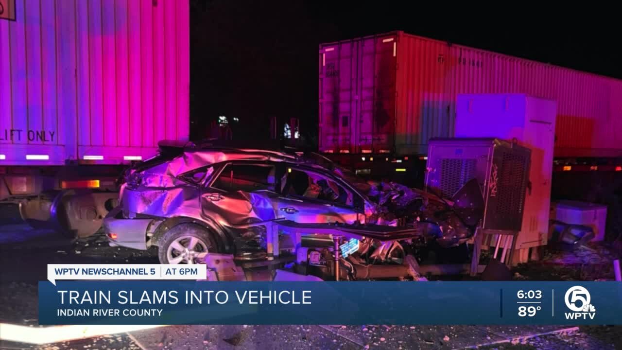 Car struck by FEC train in Indian River County