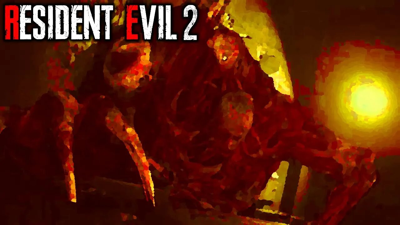 Resident Evil 2 - Leon Kennedy - Boss Fight - William Birkin, Stage 2 G-Virus Mutation