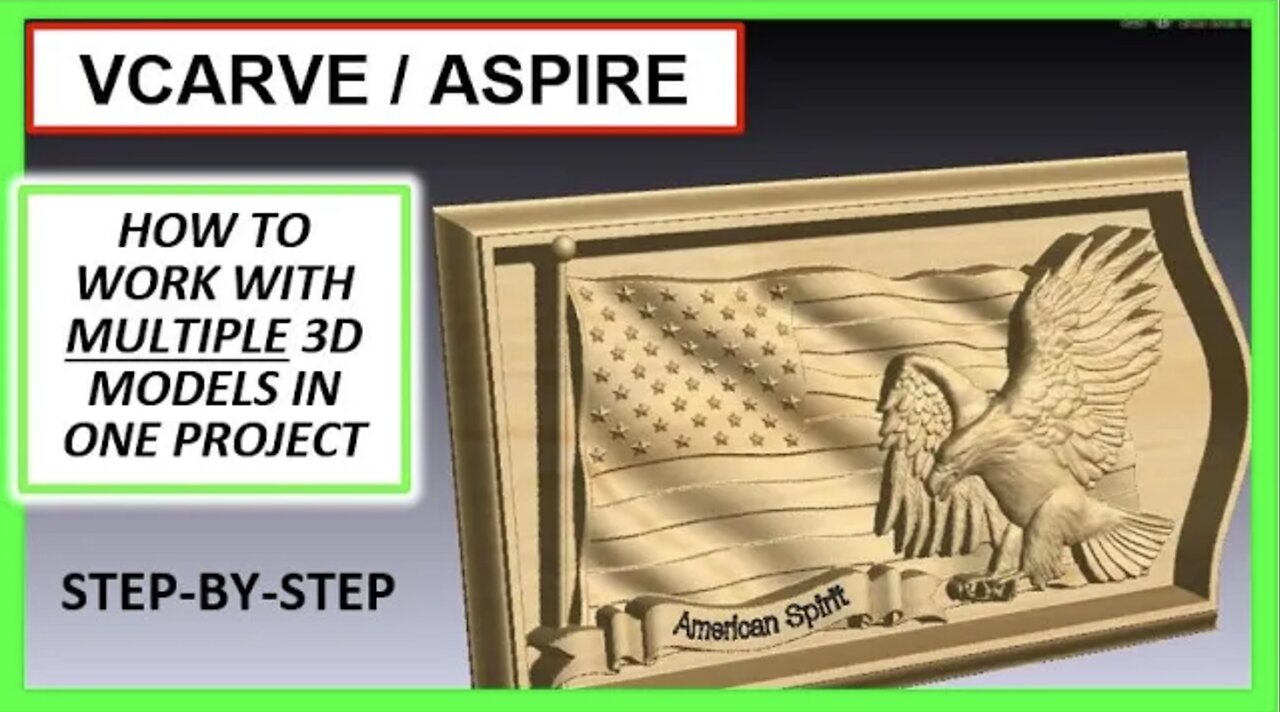 How To Do 3D Projects Tutorial w/ Vectric Vcarve & Aspire [For CNC Routers] - Garrett Fromme