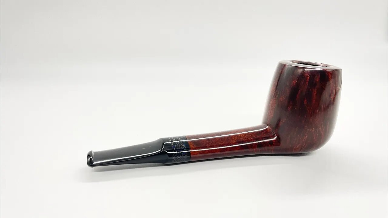 Oval Shank Billiard w/ fossilized Whale Spine