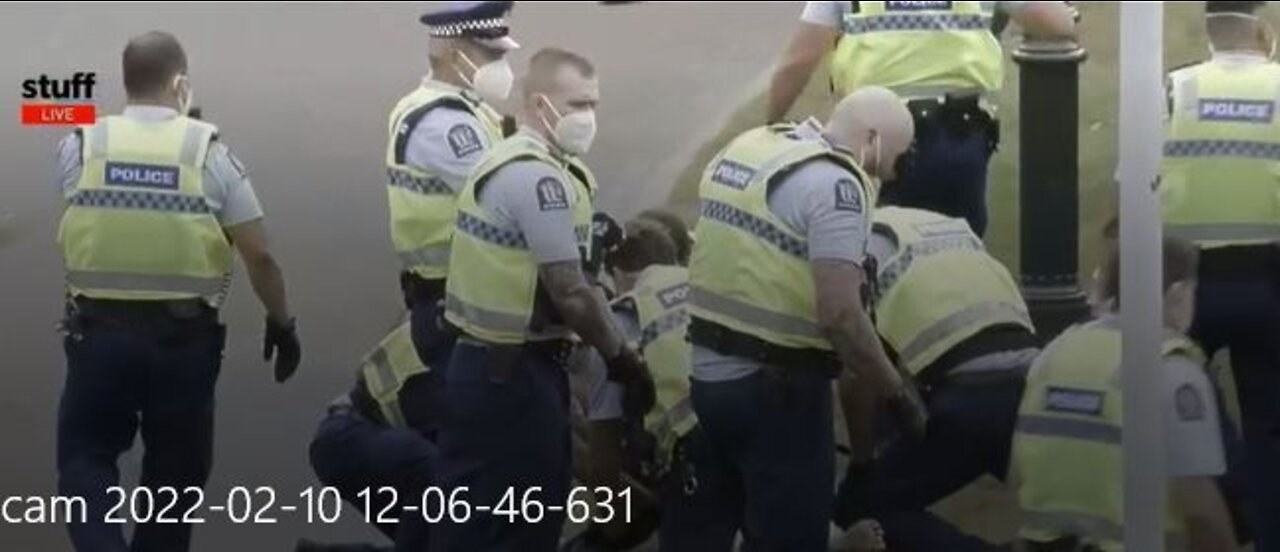 New Zealand Protest ARRESTS MADE, LIZ GUNN talks to POLICE pt. 2