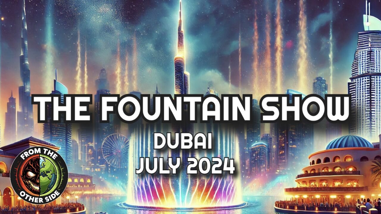 DUBAI FOUNTAIN SHOW SPECTACLE JULY 2024 - FROM THE OTHER SIDE