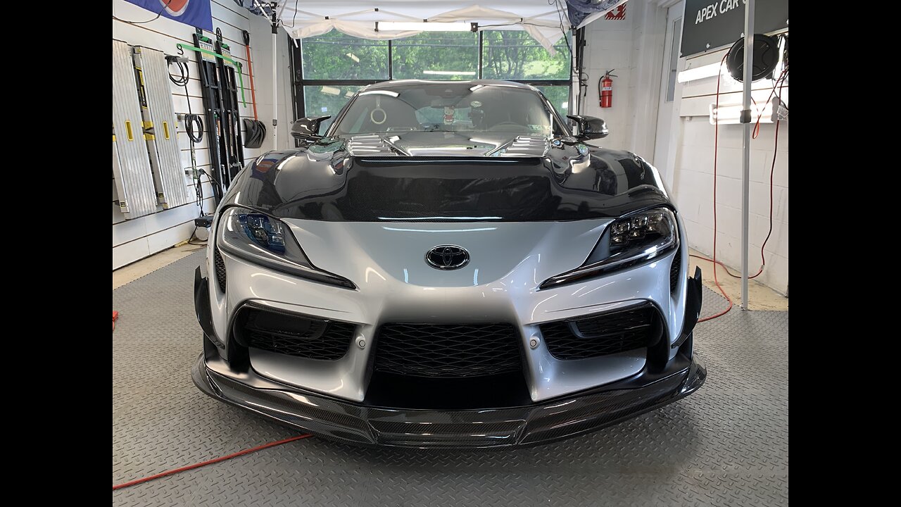 Toyota Supra Custom Carbon Fiber Hood!