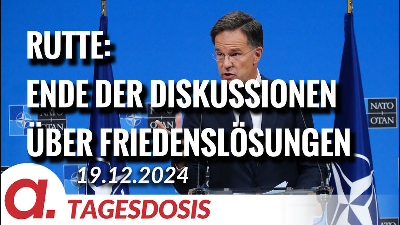 Rutte fordert ein Ende der Diskussionen über Friedenslösungen für die Ukraine | Von Thomas Röper