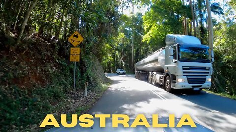 Driving on Top of Mount Tamborine - Queensland - Australia