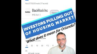 Investors Pulling Out Of Housing Market