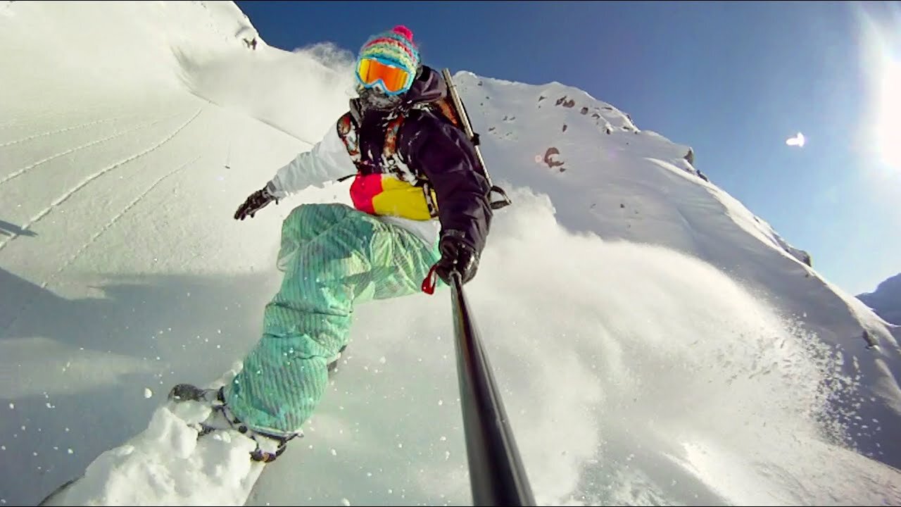 GoPro HD HERO camera: Snowboarding with the Pole Cam Mount