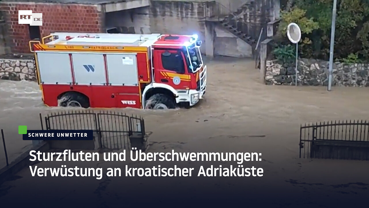 Sturzfluten und Überschwemmungen: Verwüstung an kroatischer Adriaküste