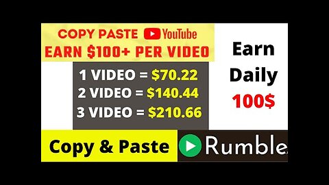 how to make money on rumble app | Im here | Copy Paste Youtube Video | rumble reviews