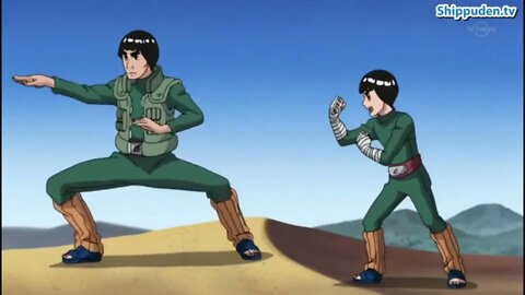 Rock Lee y Gai Sensei Son Tragados Por Arena Movediza