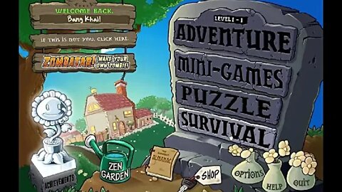 Plants VS Zombies Survival Day 4 Flags