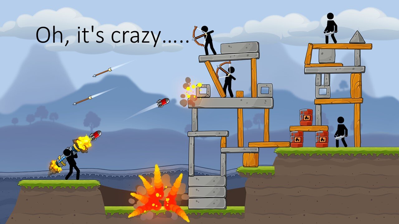 Oh, It's Crazy ... Boom Stick Man | Boom Stick Game | Boomstick with Funny Moments | Slowly Gamerz