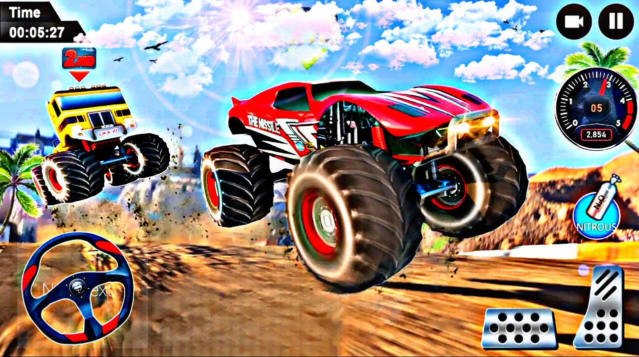 Offroad Monster Truck Driver Simulator - 4x4 Jeep SUV Mud and OffRoad Driving - Android GamePlay