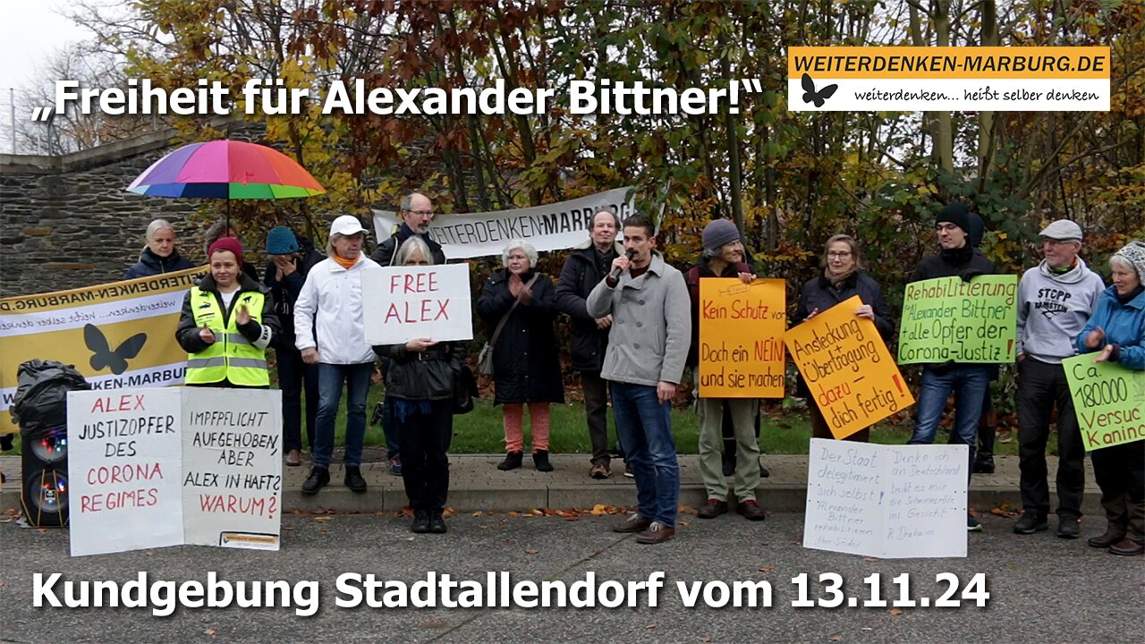 „Freiheit für Alexander Bittner!“ - Kundgebung Stadtallendorf vom 13.11.24