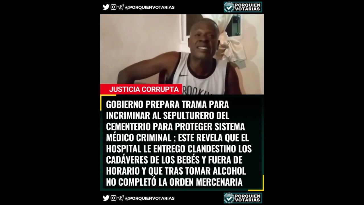 ⚡️GOBIERNO PREPARA TRAMA PARA INCRIMINAR AL SEPULTURERO PARA PROTEGER SISTEMA MÉDICO CRIMINAL ;