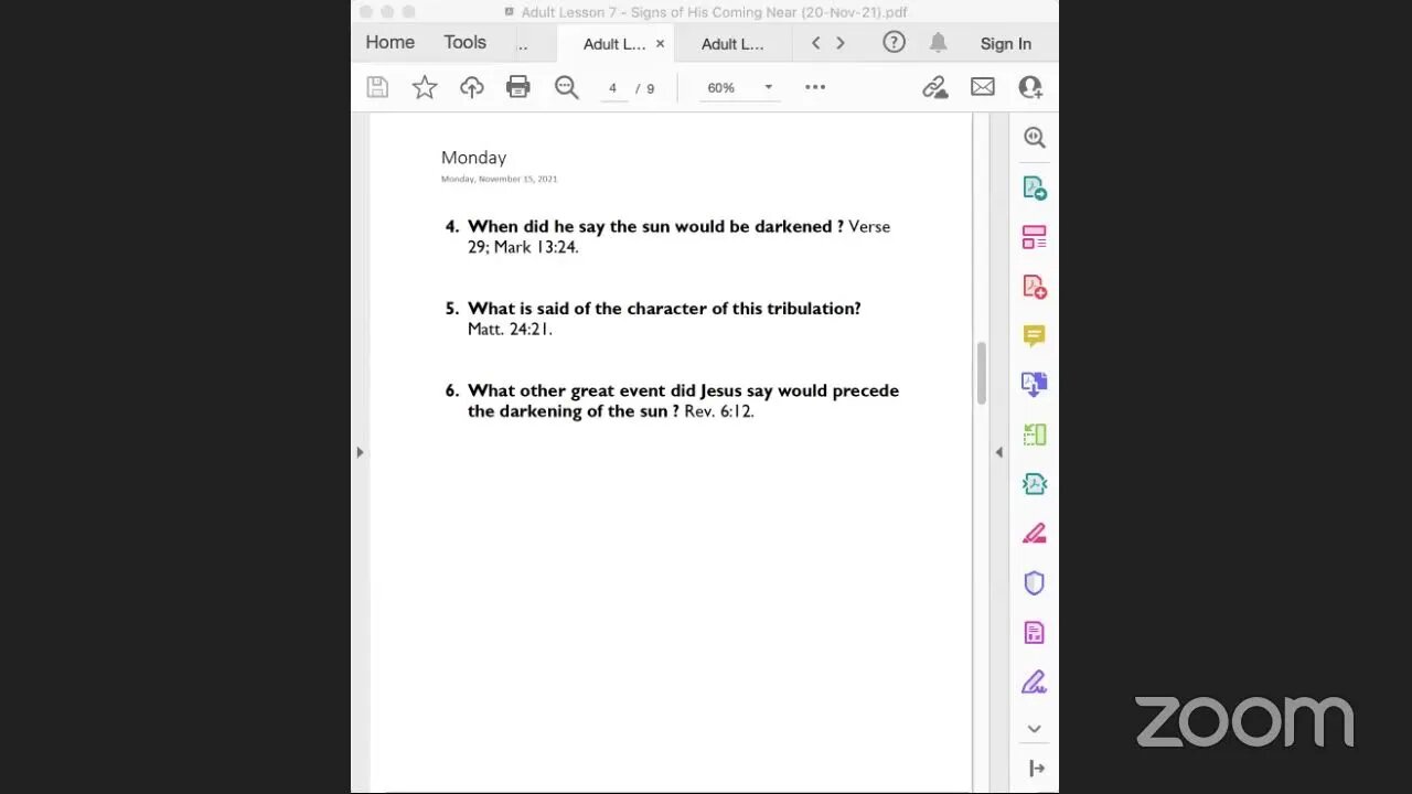 Contend For The Faith's School Study 20/11/21
