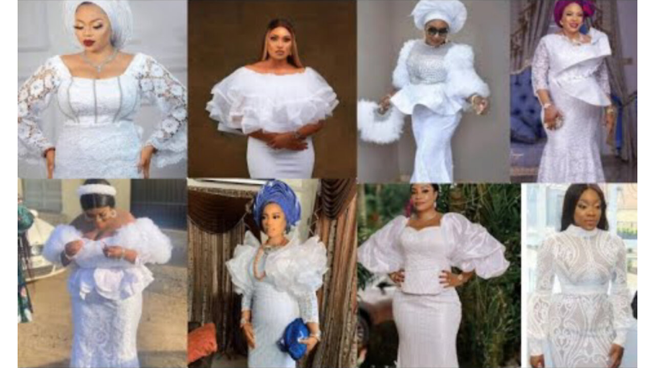 All White Aso-ebi Unique Styles For Elegant Ladies