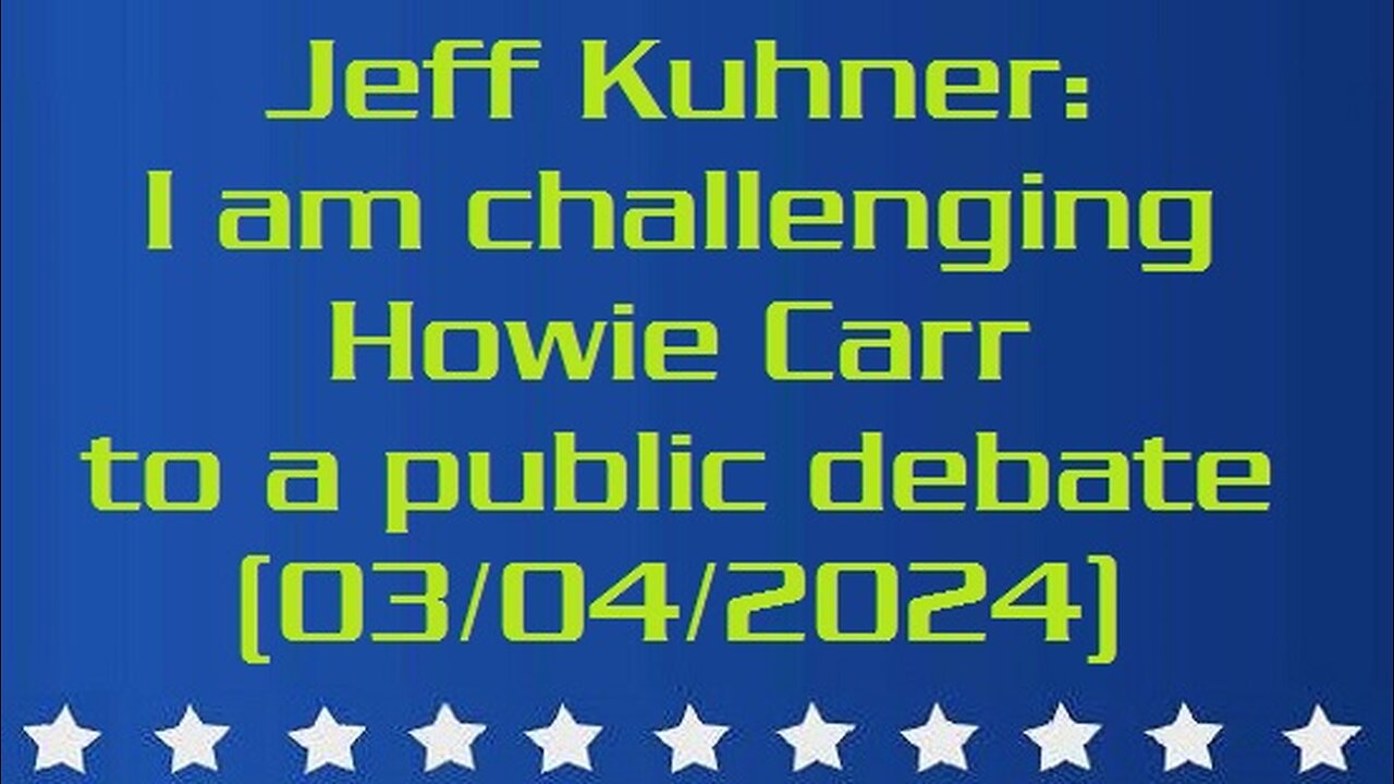 Jeff Kuhner: I am challenging Howie Carr to a public debate (03/04/2024)