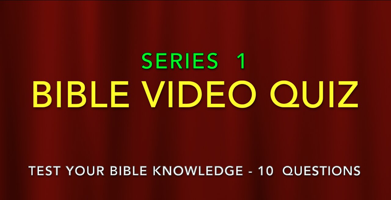 BIBLE VIDEO QUIZ GAME {Series 1} Challenge Your Friends or Small Group