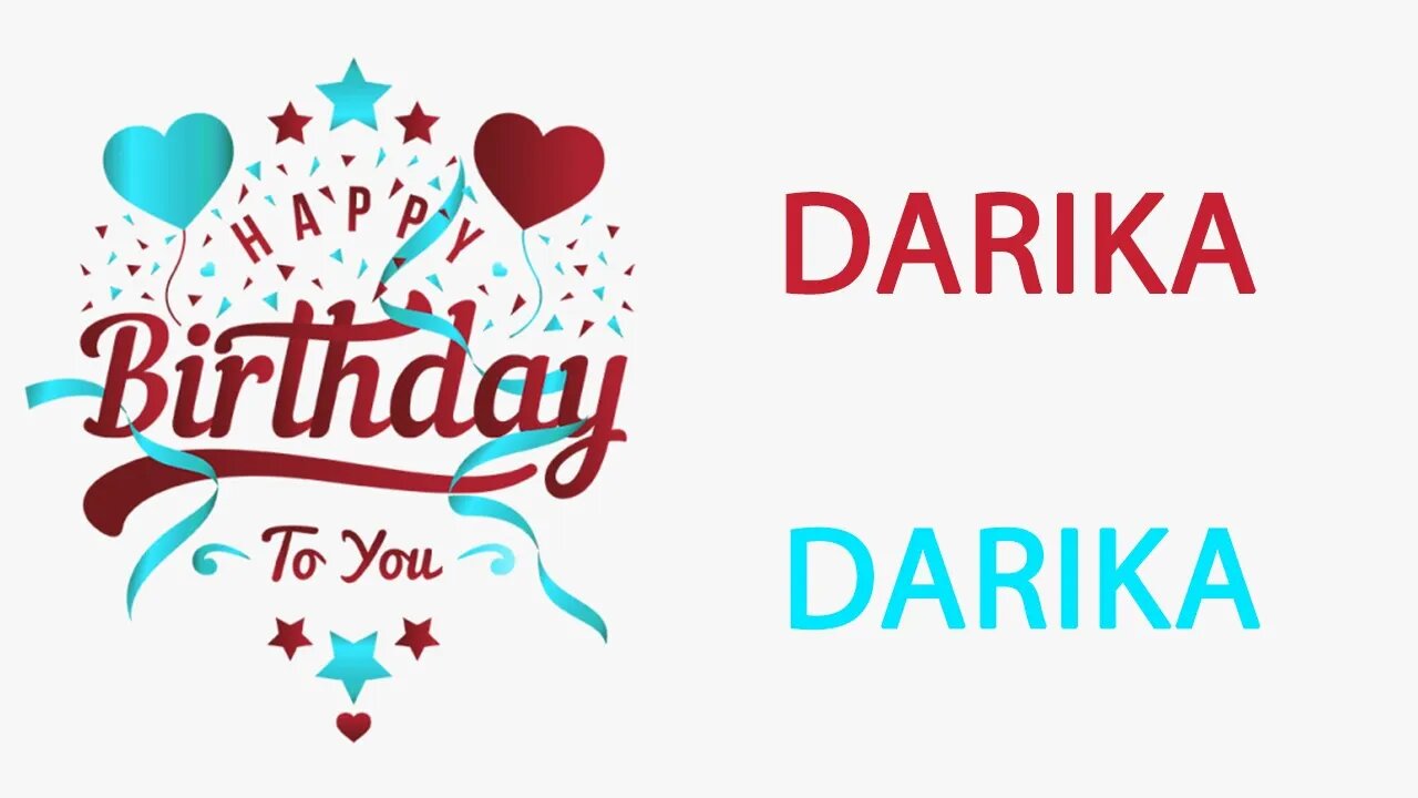 Happy Birthday to Darika - Hindi Birthday Wish From Birthday Bash