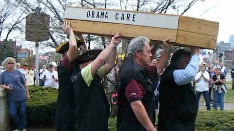 Bury Obama care business at the Lincoln Square Tea Party 4 15 12