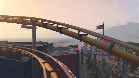 Riding The Leviathan Rollercoaster - On-Ride POV - GTA V - Del Perro Pier - Los Santos - utherwurlds