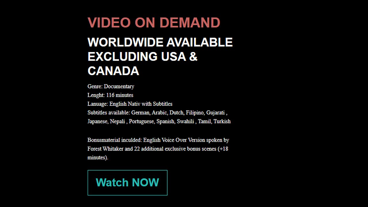 DAS FORUM: WEF documentary available worldwide EXCLUDING CANADA AND USA