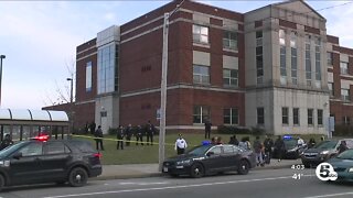 Students at John Adams high school protesting against violence