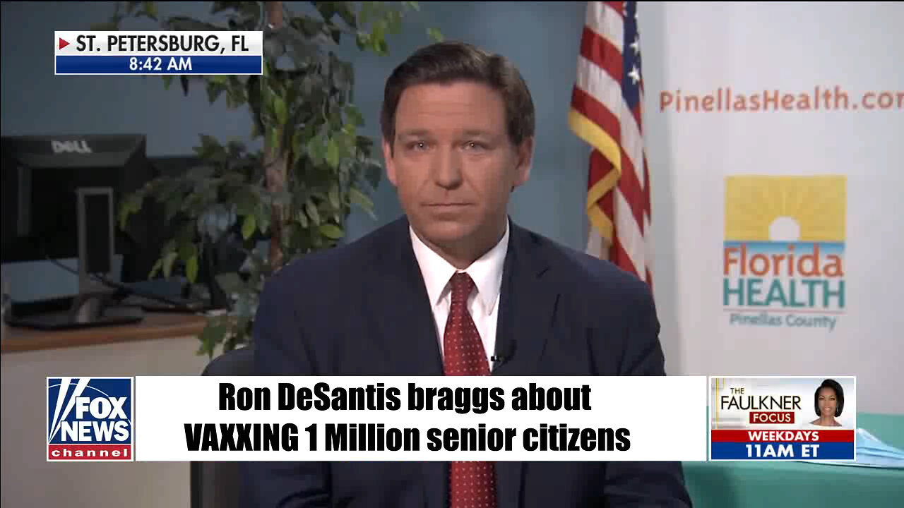 Ron DeSantis braggs about VAXXING 1 Million senior citizens January 22, 2021