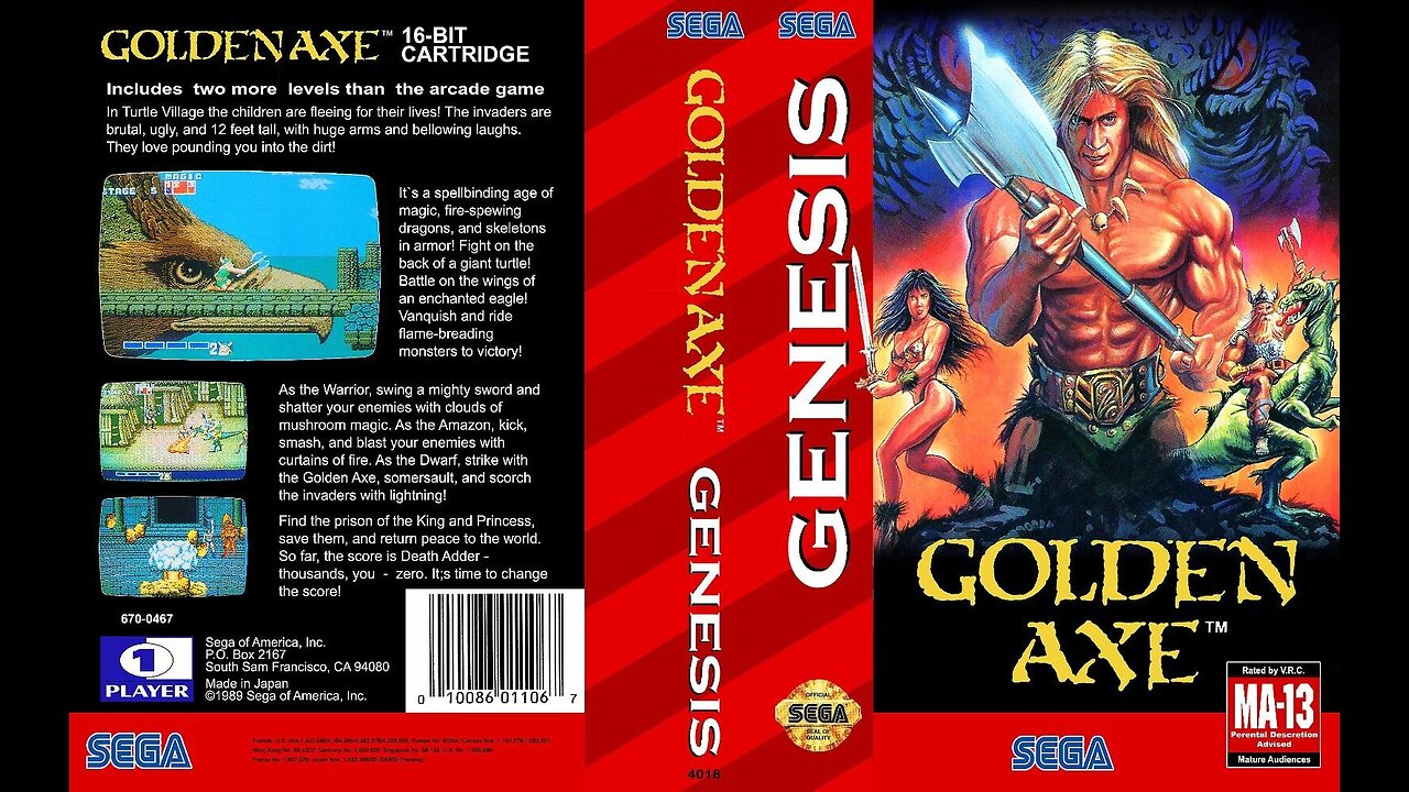 GOLDEN AXE MEGA DRIVE GAMEPLAY